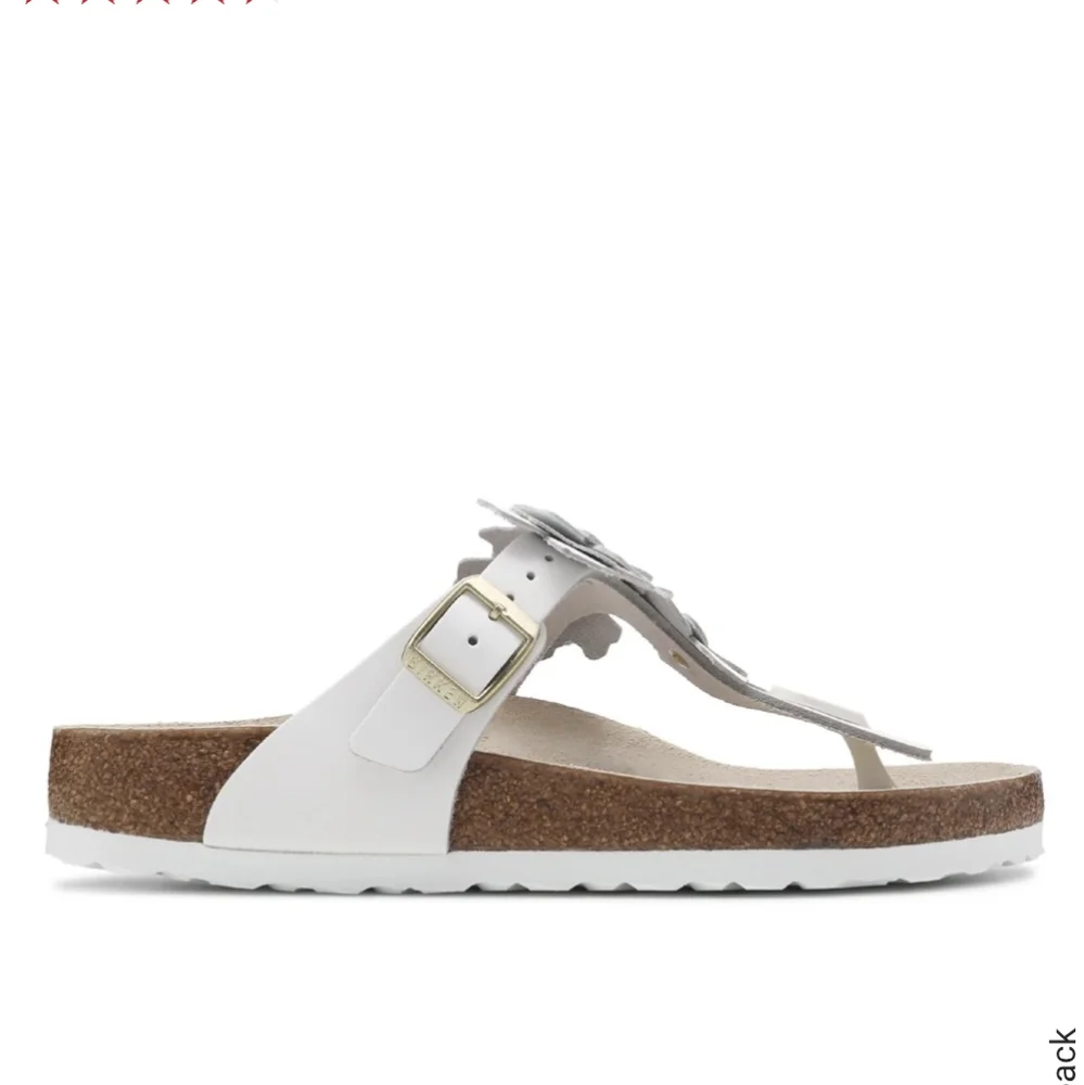 Birkenstock Women's Gizeh Flowers Footbed Sandal in White sz Euro 37 - Picture 11 of 14